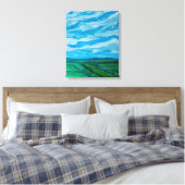 ZOMERSE UITZICHT CANVAS AFDRUK (Insitu (Slaapkamer))