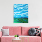 ZOMERSE UITZICHT CANVAS AFDRUK (Insitu (Woonkamer))