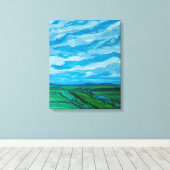ZOMERSE UITZICHT CANVAS AFDRUK (Insitu (Houten vloer))