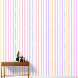 Zomerse Verticale Waterverf Stripes Behang