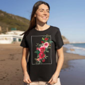 Zomerse vibes : waterverf roze bloemetjes t-shirt