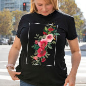 Zomerse vibes : waterverf roze bloemetjes t-shirt