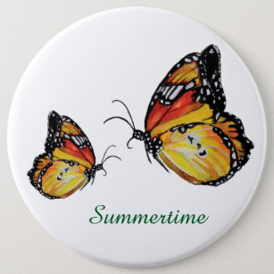 Zomerse vlinder tekening Ronde Badge Ronde Button 6,0 Cm