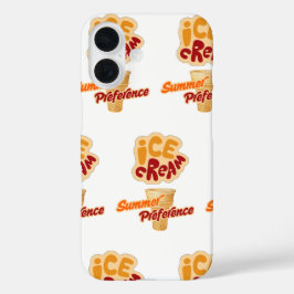 zomerse voorkeur voor roomijs iPhone 16 hoesje