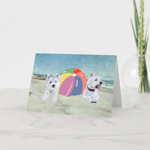 Zomerse Westies Blauwe Water Kaart