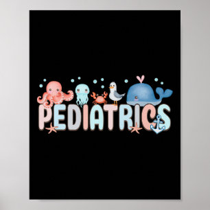 Zomerse Zee Dierlijke Pediatrie Nurse Peds Rn Pedi Poster