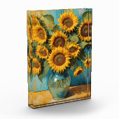 Zomerse Zonnebloemen Fotoblokken (Links)