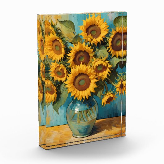 Zomerse Zonnebloemen Fotoblokken (Links)