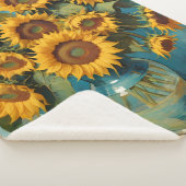 Zomerse Zonnebloemen Sherpa Deken (3/4)