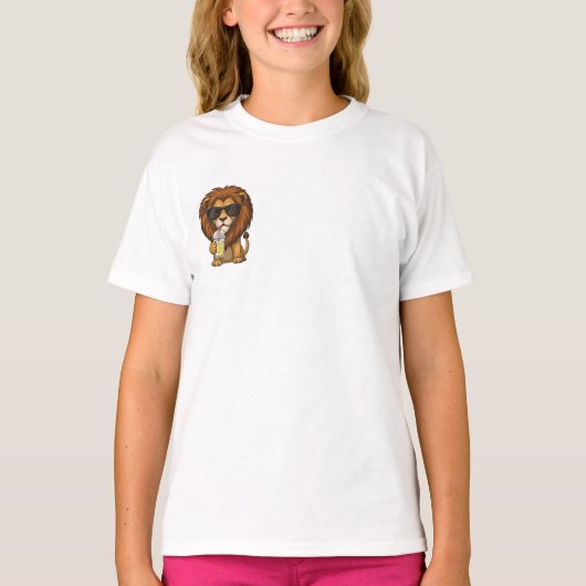 Zomerse zonnebril Leeuw Kinderen T-shirt (Voorkant)
