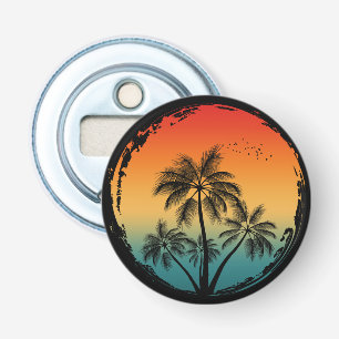 zomerse zonsondergang zonsopgang vakantie natuur button flesopener
