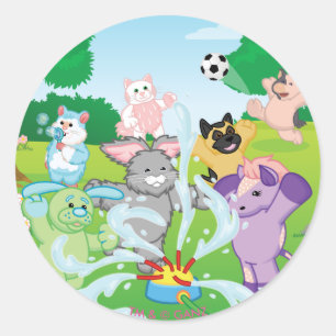 Zomersensatie Sprinkler Ronde Sticker