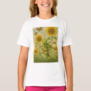 Zomerserenade: de vrolijke sprinkhaan Fiddler T-shirt