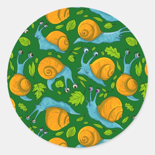 zomerslakken ronde sticker (Voorkant)