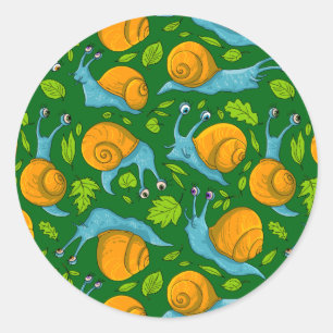 zomerslakken ronde sticker