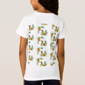 Zomerslang in zonnebloemen: een Waterverf botanisc T-shirt (Achterkant)