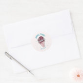 Zomersmaken Druppelend ijs Ronde Sticker (Envelop)