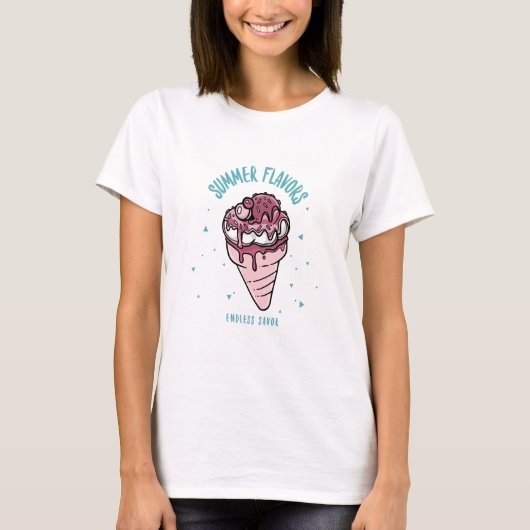 Zomersmaken Druppelend ijs T-shirt (Voorkant)