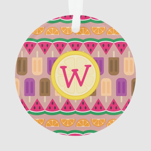 Zomersnoepjes Acryl Ornament (achterkant)