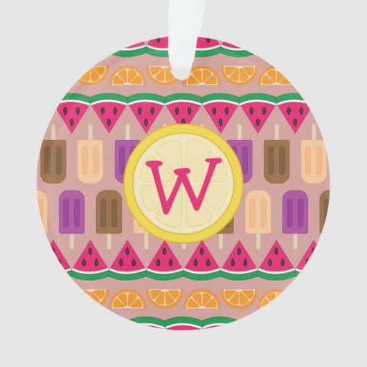 Zomersnoepjes Acryl Ornament (voorkant)