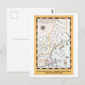  zomerspel Land New England reisposter Briefkaart (Voorkant / Achterkant)