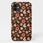 Zomerspullen Chocolade bruine achtergrond Case-Mate iPhone Case (Achterkant)