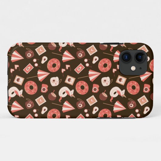 Zomerspullen Chocolade bruine achtergrond Case-Mate iPhone Case (Achterkant (horizontaal))