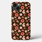 Zomerspullen Chocolade bruine achtergrond Case-Mate iPhone Case (Achterkant)