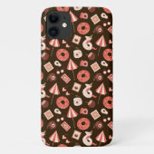 Zomerspullen Chocolade bruine achtergrond Case-Mate iPhone Case (Achterkant)