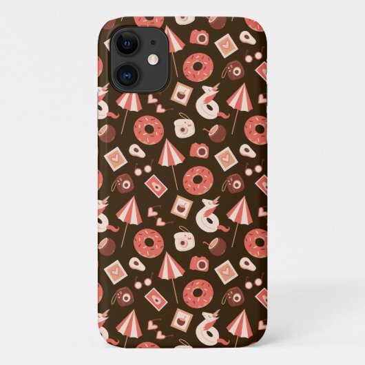 Zomerspullen Chocolade bruine achtergrond Case-Mate iPhone Case (Achterkant)