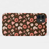 Zomerspullen Chocolade bruine achtergrond Case-Mate iPhone Case (Achterkant (horizontaal))