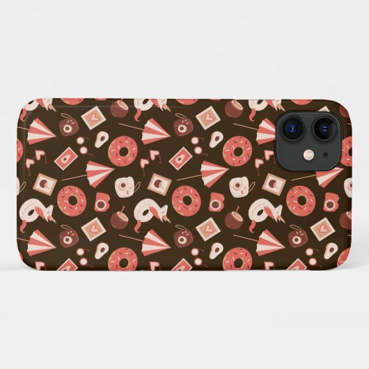 Zomerspullen Chocolade bruine achtergrond Case-Mate iPhone Case (Achterkant (horizontaal))