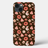 Zomerspullen Chocolade bruine achtergrond Case-Mate iPhone Case (Achterkant)