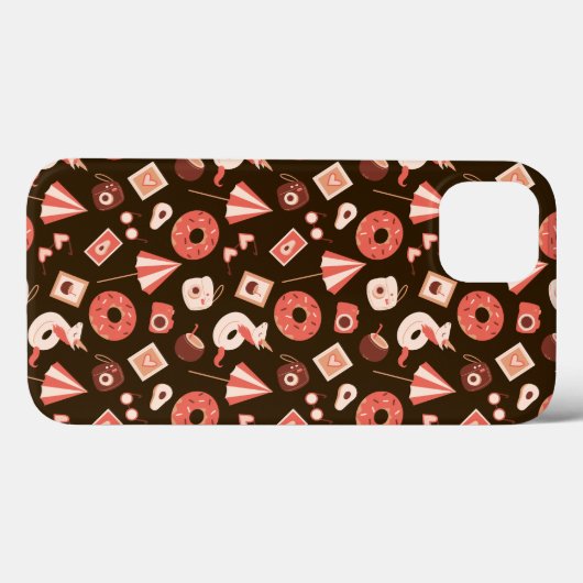 Zomerspullen Chocolade bruine achtergrond Case-Mate iPhone Case (Achterkant (horizontaal))