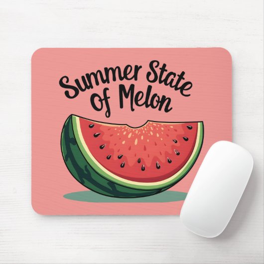 Zomerstaat van Melon Retro Fruit Art Muismat (Met muis)