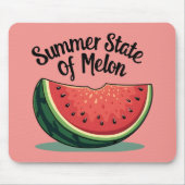 Zomerstaat van Melon Retro Fruit Art Muismat (Voorkant)