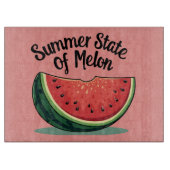 Zomerstaat van Melon Retro Fruit Art Snijplank (Voorkant)