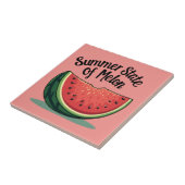 Zomerstaat van Melon Retro Fruit Art Tegeltje (Zijkant)