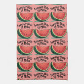 Zomerstaat van Melon Retro Fruit Art Theedoek (Verticaal)