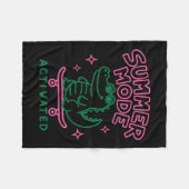 Zomerstand Geactiveerd Schattig Alligatorontwerp Fleece Deken (Voorkant (Horizontaal))