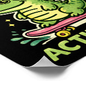 Zomerstand Ingeschakeld Schattige Alligator Kunst Poster (Hoek)