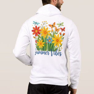 Zomerstemming Bloemen met Vlinders-64534 Hoodie