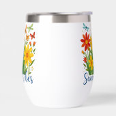 Zomerstemming bloemschikking met vlinders (Links)