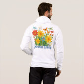 Zomerstemming bloemschikking met vlinders hoodie (Achterkant volledig)