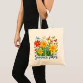 Zomerstemming bloemschikking met vlinders tote bag (Voorkant (product))