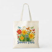 Zomerstemming bloemschikking met vlinders tote bag (Achterkant)