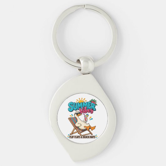 Zomerstemming Eend – Flip Flops Flesopener Sleutelhanger (Voorkant)