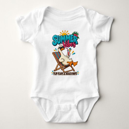 Zomerstemming Eend – Flip FlopsFlesopener Romper (Voorkant)