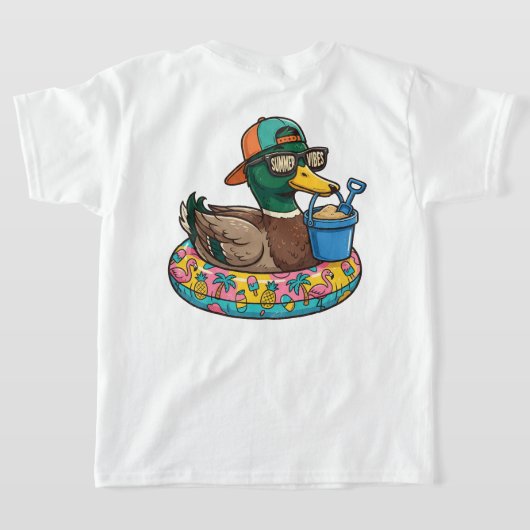 Zomerstemming Eend, Grappig Zomer Shirt (Laag Achter)