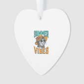 Zomerstemming Kat Vintage Gravure Ontwerp_1 Ornament (voorkant)